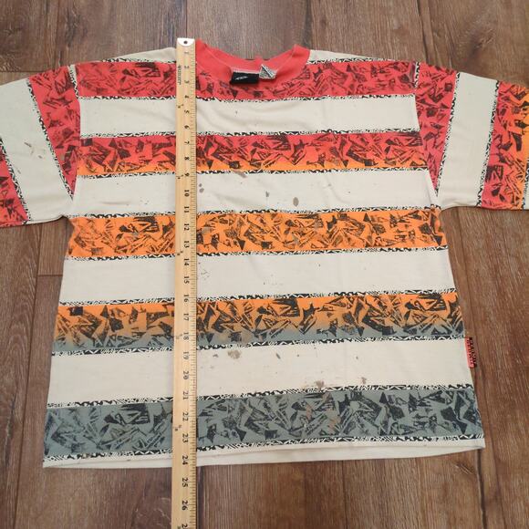 VTG Permit Men Small Shirt Boxy Surf Skate Striped Aztec Ocean Pacific OP Sport - Picture 4 of 9